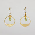 Peridot Halo Drops Earrings