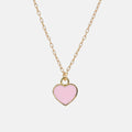 Pink Heart Gold Necklace