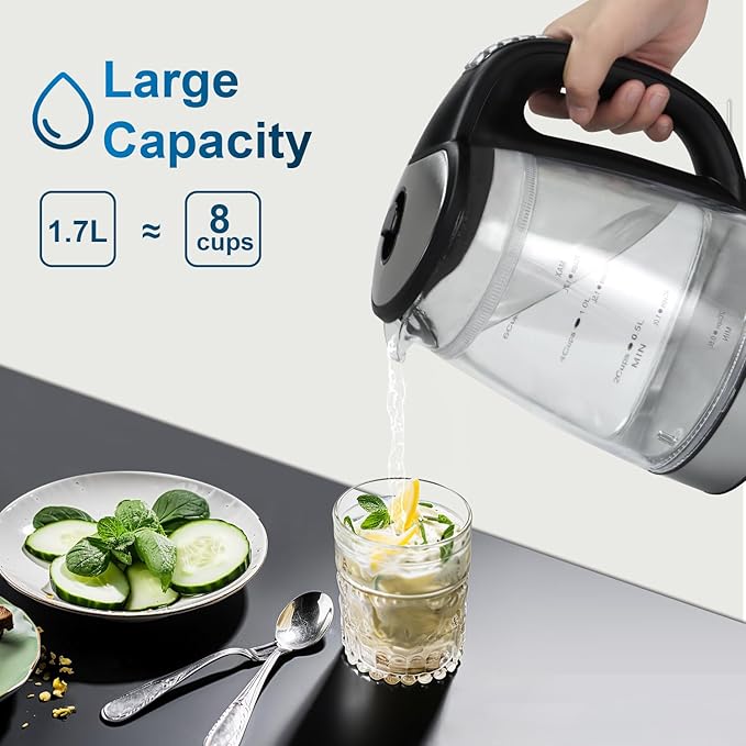 Plaman Cool Touch Electric Kettle with 6 Temp Presets for Tea/Coffee