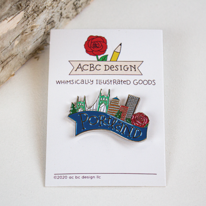 Portland Skyline Pin