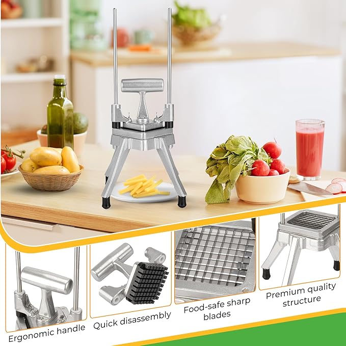 POWLAB Commercial Vegetable Chopper, 3/8" Stainless Steel Dicer