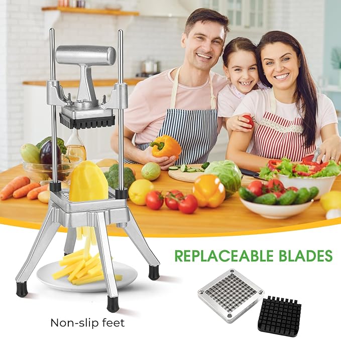 POWLAB Commercial Vegetable Chopper, 3/8" Stainless Steel Dicer