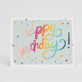 Prismatic Script Birthday Card