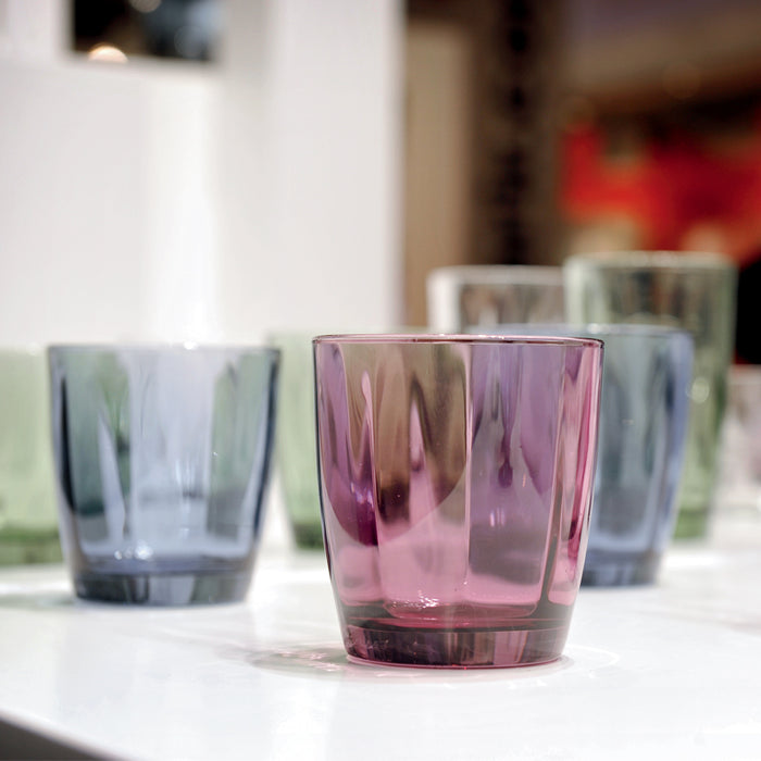 Pulsar Rock Purple Bicchiere Dof 39 cl Set 6 Pz In Vetro Colorato