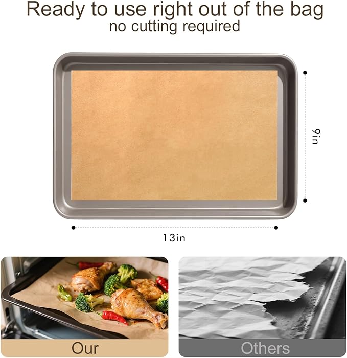 Putmhim 200 Pcs 9x13 Inches Unbleached Parchment Paper