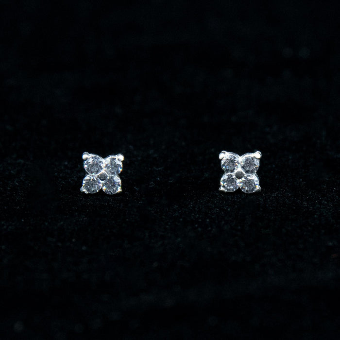 Quadruple CZ Stud Earrings