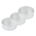 Restaurantware-Met Lux 8 x 3 Inch Straight-Sided Baking Tins, 12 Round Cake Pans - Oven-Ready, Freezable, Anodized Aluminum Round Baking Pans, Greaseproof, For Layer Birthday Cakes
