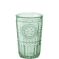 Romantic Pastel Green Bicchiere Acqua 34 in Set 4 Pz in Vetro Decorato