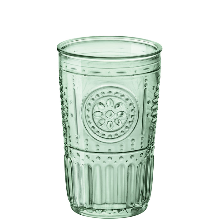 Romantic Pastel Green Bicchiere Cooler 47,5 in Set 4 Pz in Vetro Decorato