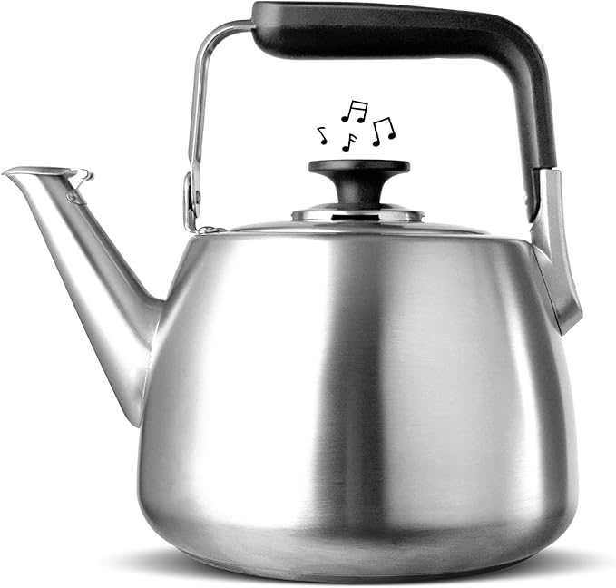 SADOMAIN Whistling Tea Kettle, 2.3QT Teapot for Stovetop Incl. Induction