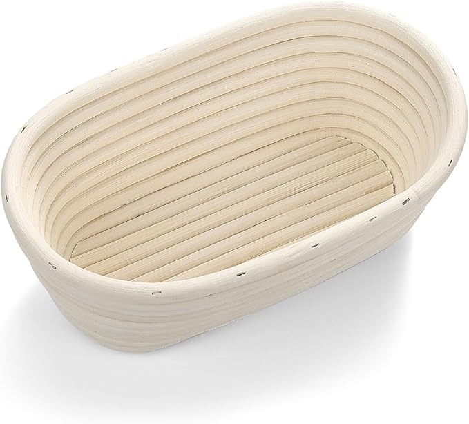 Saint Germain Bakery 10-Inch Oval Banneton Proofing Basket with Liner