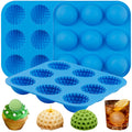 Sidosir Large Golf Ball Chocolate Silicone Molds for Cake Decorations,9-Cavity 3D Golf Ball for Ice, Hot Chocolate Bomb