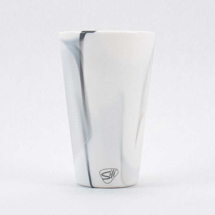 Silipint White Marble Silicone Cup, 16oz.