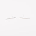 Silver Bar Stud Earrings