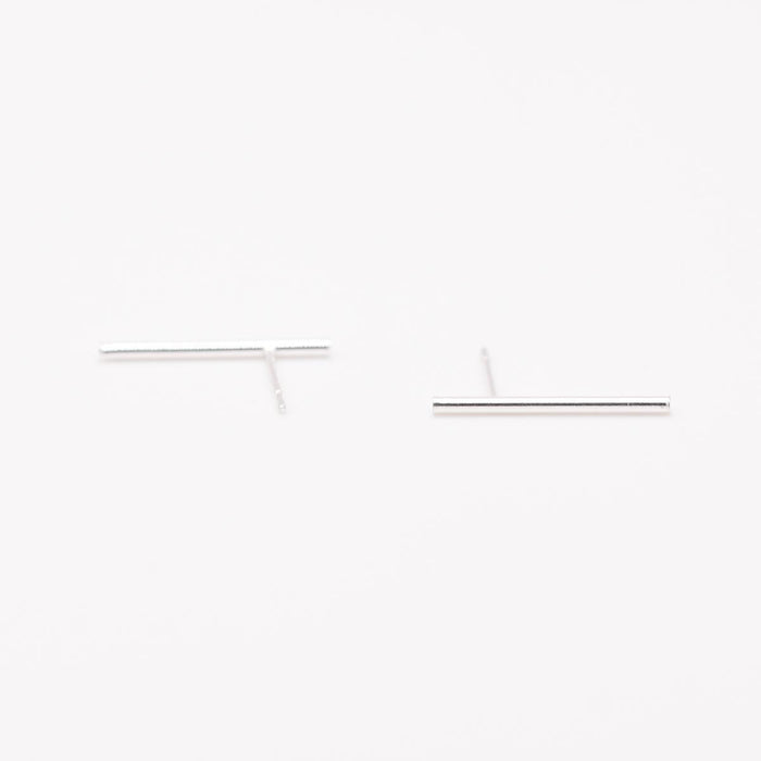 Silver Bar Stud Earrings