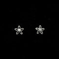 Silver Flower Stud Earrings