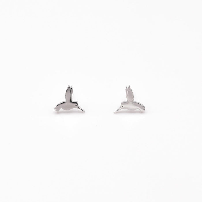 Silver Hummingbird Earrings