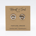 Silver Mountain Range Stud Earrings
