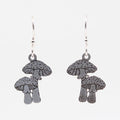 Silver Mushroom Duo Earrings