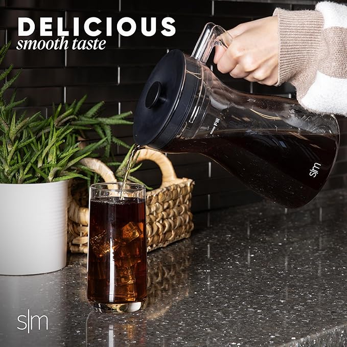 Simple Modern Cold Brew Coffee & Tea, Airtight Pitcher | 1.5 Q | Black