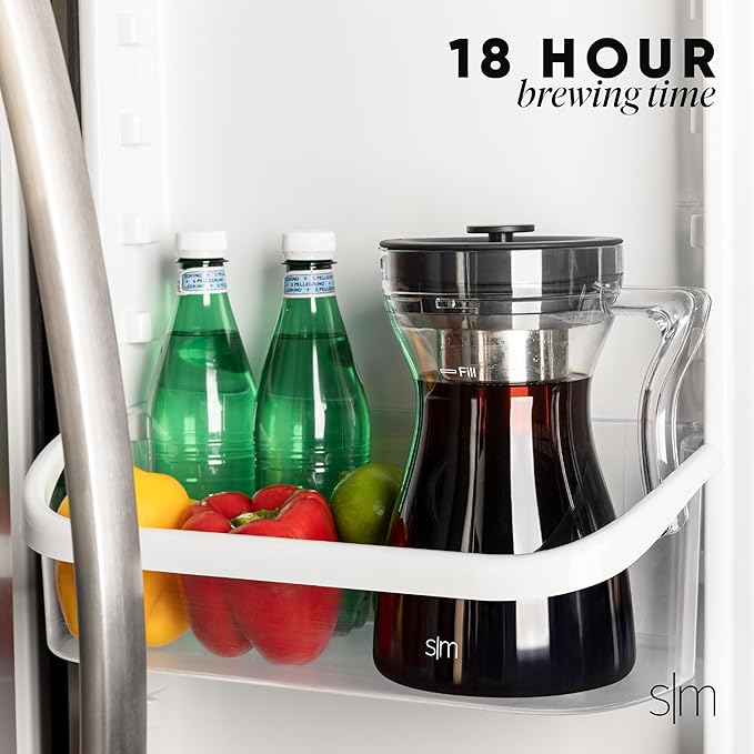 Simple Modern Cold Brew Coffee & Tea, Airtight Pitcher | 1.5 Q | Black