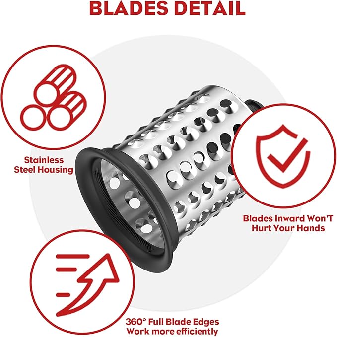 Slicer Shredder Attachment for Kitchenaid Stnad Mixer, Stainless Steel