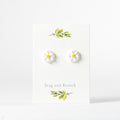 Small Daisy Polymer Clay Stud Earrings