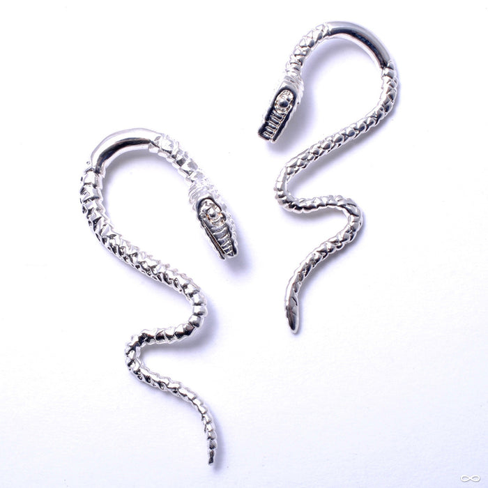 Snakes from Tawapa in Silver-plated White Brass