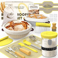 Sourdough Starter Kit with Cotton Rope Banneton Basket & Jar for Beginners