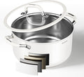 Stackbear Stockpot 6 Quart, Tri-Ply 18/10 Stainless Steel Stock Pot with Lid, Induction Ready Cooking Pot for All Cooktops, Dishwasher Safe Soup Pot for Kitchen, Home, Gift for Cooker Mom and Dad