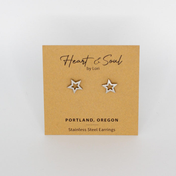Star Stainless Steel Stud Earrings