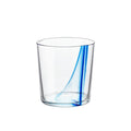 Stria Blu Bicchiere Acqua 35.5 cl In Vetro Set da 12 Pezzi