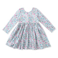 Swoon Baby Pink/Aqua Floral Twirl Dress