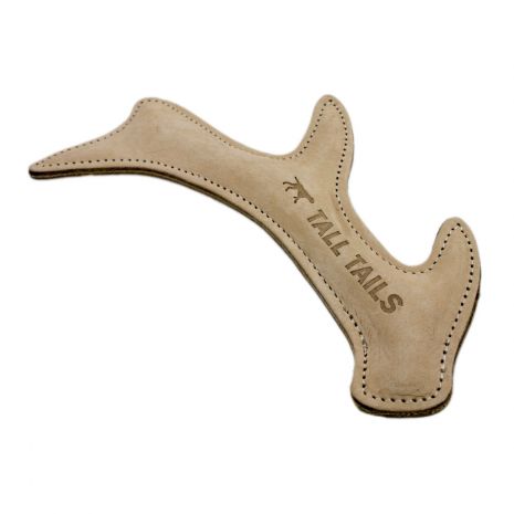 Tall Tails Leather Dog Toy Antler 11"