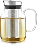 Teabloom 100% Plastic-Free Large Multi-Brew Borosilicate Glass Teapot + Kettle + Pitcher – Steep and Serve Hot Tea, Iced Tea, Cold Brew Tea and Fruit Infused Water – Legacy Tea Maker