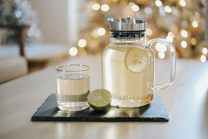 Teabloom 100% Plastic-Free Large Multi-Brew Borosilicate Glass Teapot + Kettle + Pitcher – Steep and Serve Hot Tea, Iced Tea, Cold Brew Tea and Fruit Infused Water – Legacy Tea Maker
