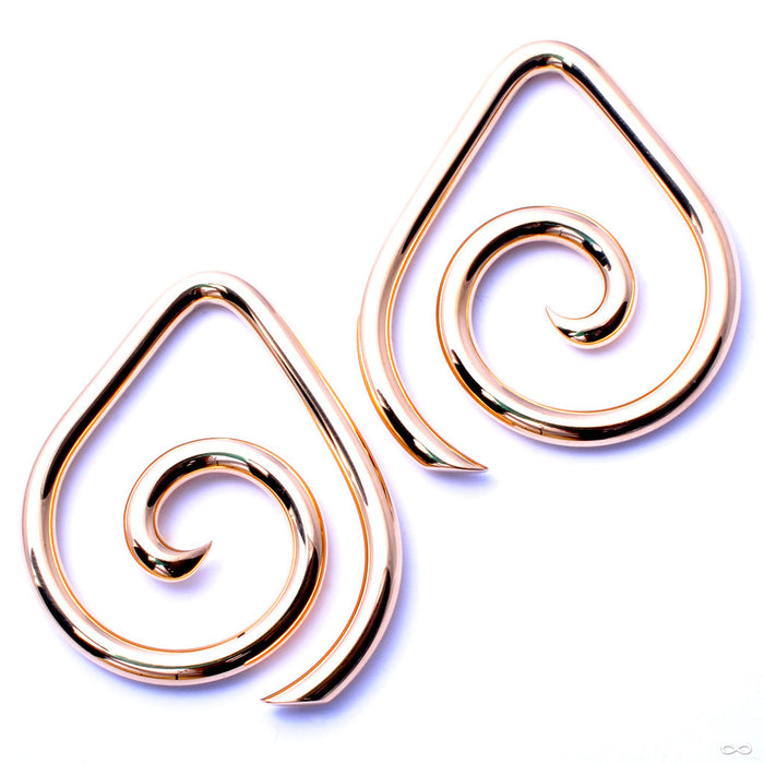 Teardrop Spirals from Little 7 in Brass
