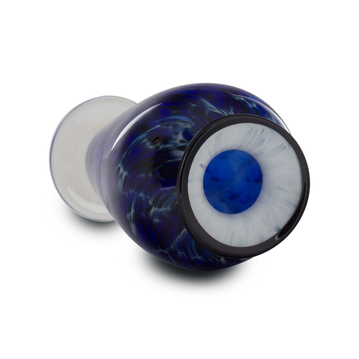The Glass Forge Cobalt Frit Vase, Small