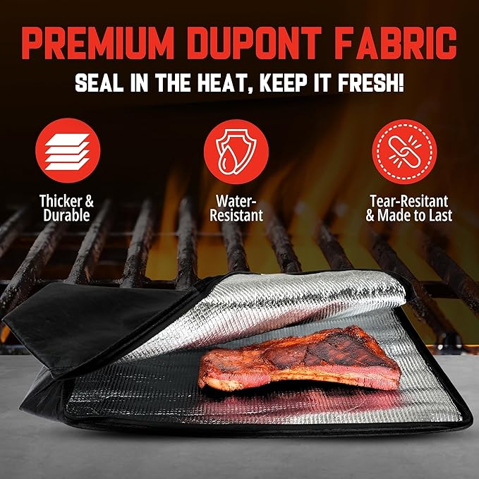 The Original Brisket Blanket™ - BBQ Blanket for Resting Meat | Heavy Duty Insulated Smoker Bag with Wide Mouth | Reusable BBQ Accessories for Meat, | Meat Warmer & Gift for Men, Grilling & Smoking