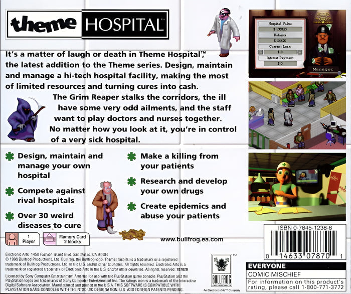 Theme Hospital Playstation - Video Game - Used - CaveGamers - Image 2
