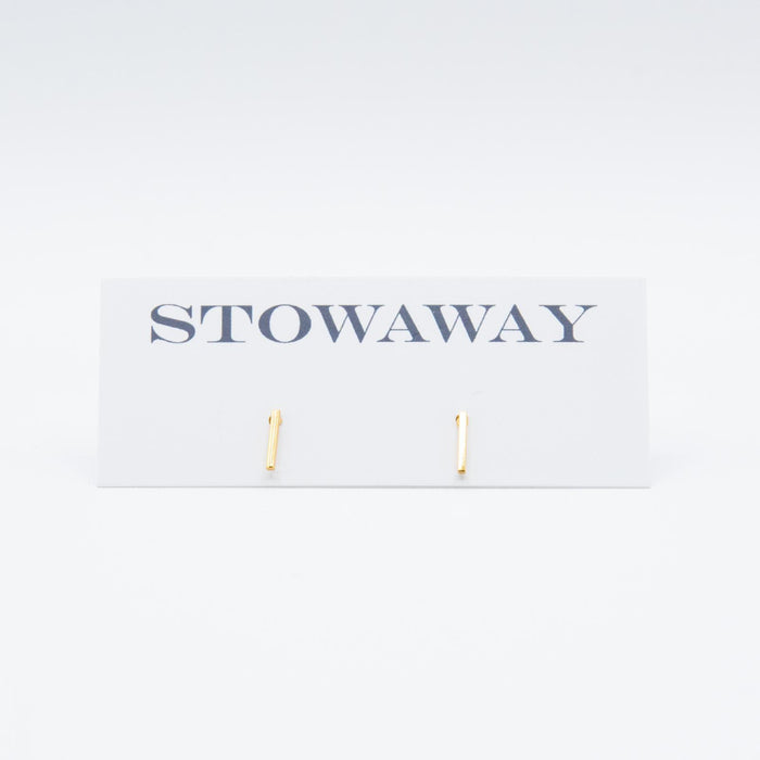Thin Bar Gold Stud Earrings