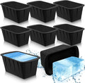 Tioncy 8 Pcs Extra Large Ice Block Molds, 8 lb Silicone for Ice Baths