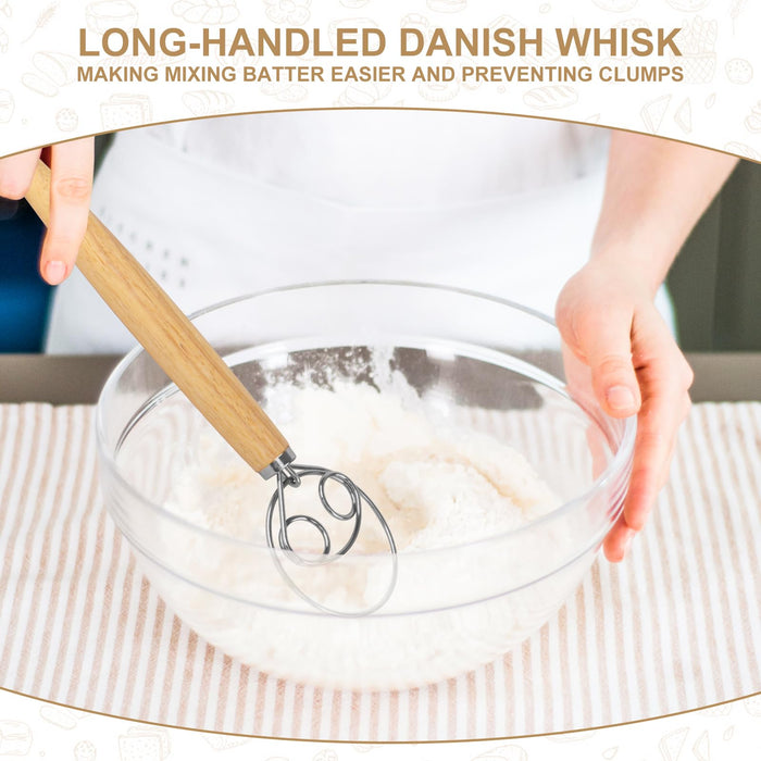 TNELTUEB Bread Proofing Basket Set, Incl 10'' Round & 9.6'' Oval Rattan Banneton, Dough Whisk, Scraper, Lame, Linen - Natural
