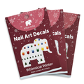 Toast to the Holidays nail decal bundle: three holiday decal packs in festive red packaging – ella+mila
