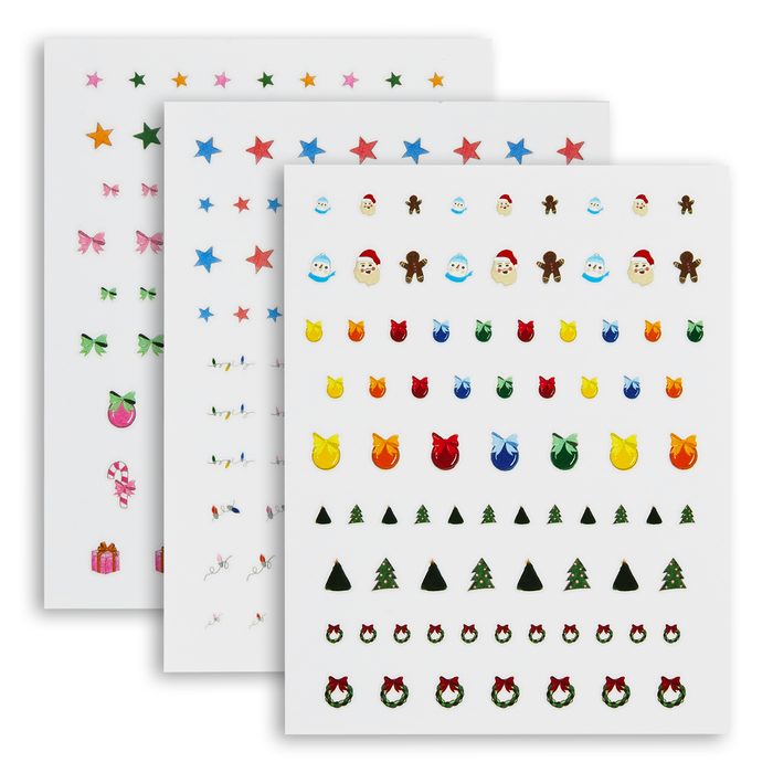 Toast to the Holidays decal sheets: holiday icons, Hanukkah stars and winter ornaments