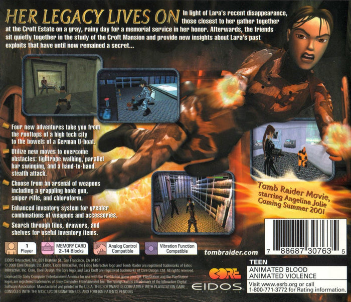 Tomb Raider Chronicles Playstation - Video Game - Used - CaveGamers - Image 2