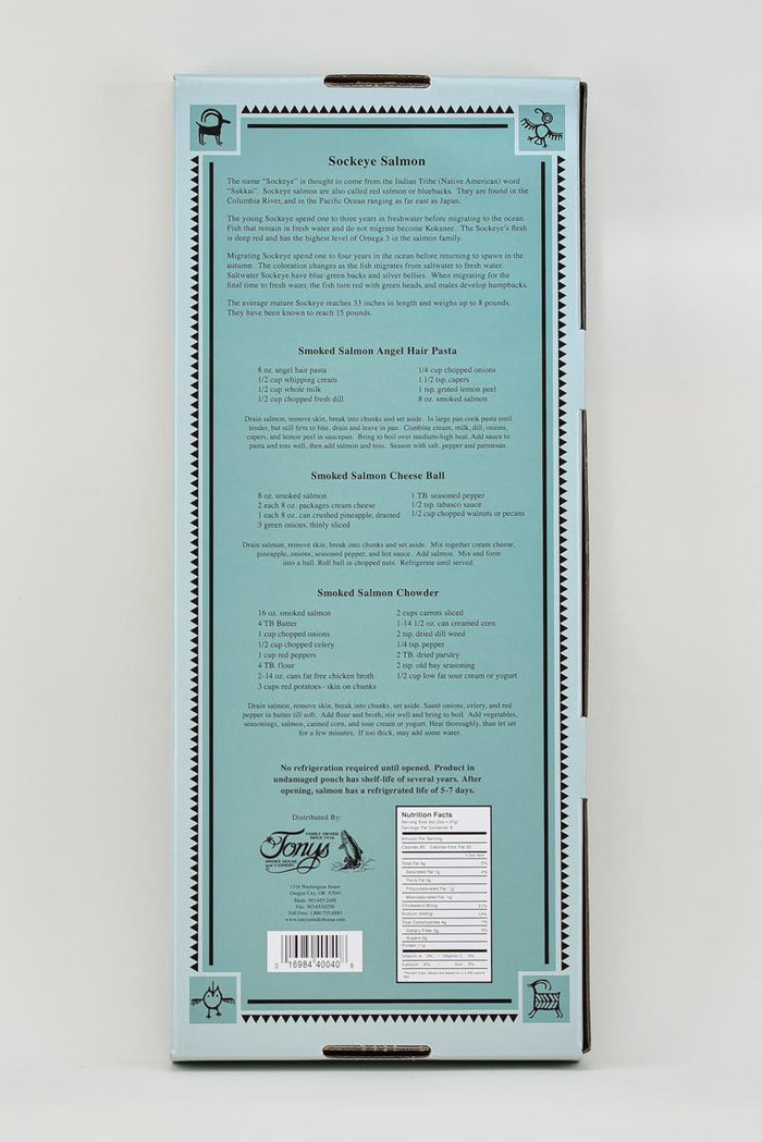 Tony's Smoked Wild Sockeye Salmon, 16oz.