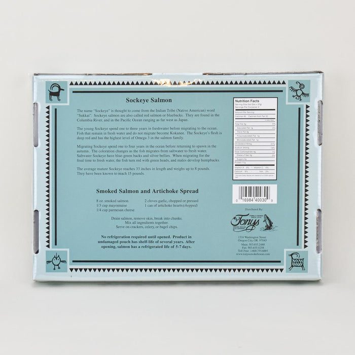 Tony's Smoked Wild Sockeye Salmon, 8oz.