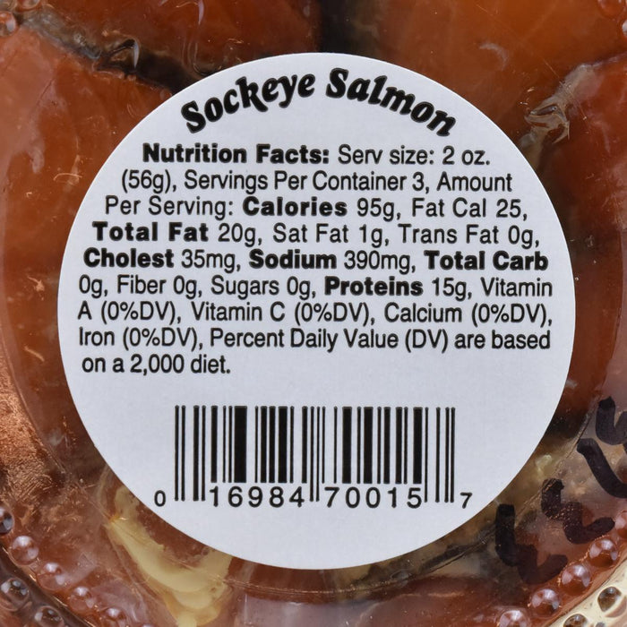 Tony's Wild Smoked Sockeye Salmon, 6.5oz.