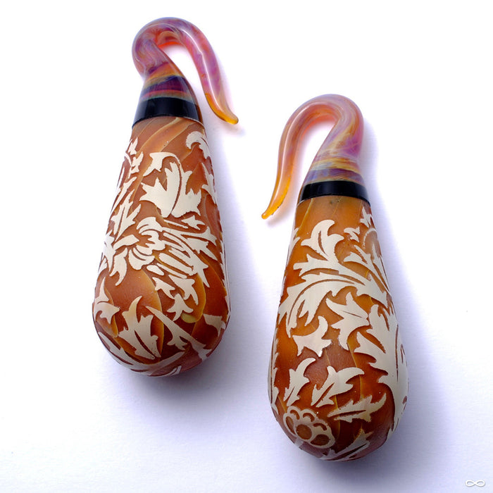 Torian Allure Drops from Gorilla Glass in Caramel Flower